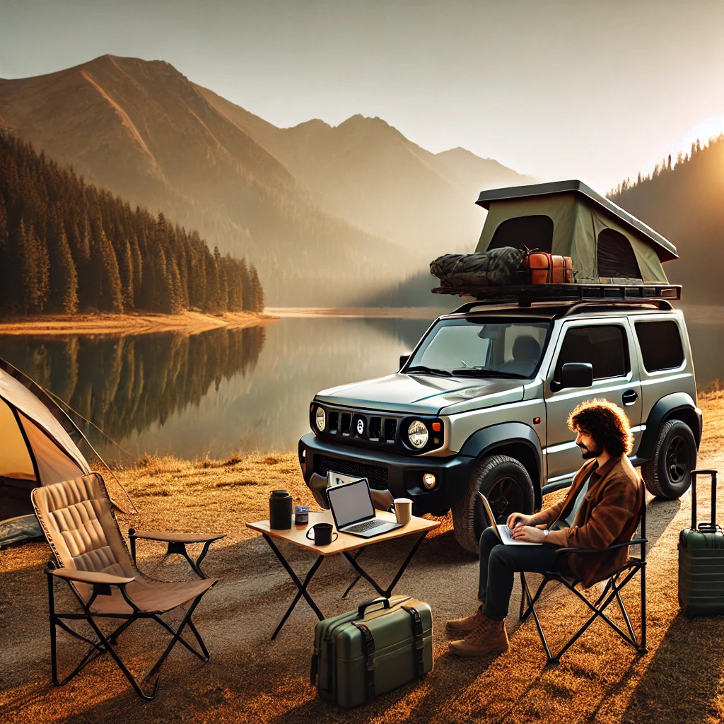 ジムニーノマドで楽しむアウトドアライフ：憧れます